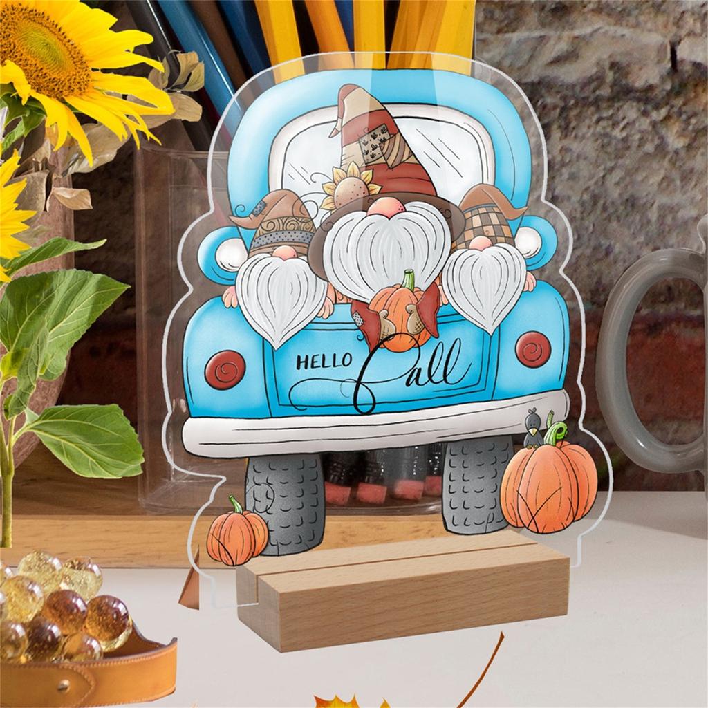 Thanksgiving Table Centerpieces Signs For Fall Decorations, Autumn Happy Thanks Gnomes For Fall Home Party Indoor Decor