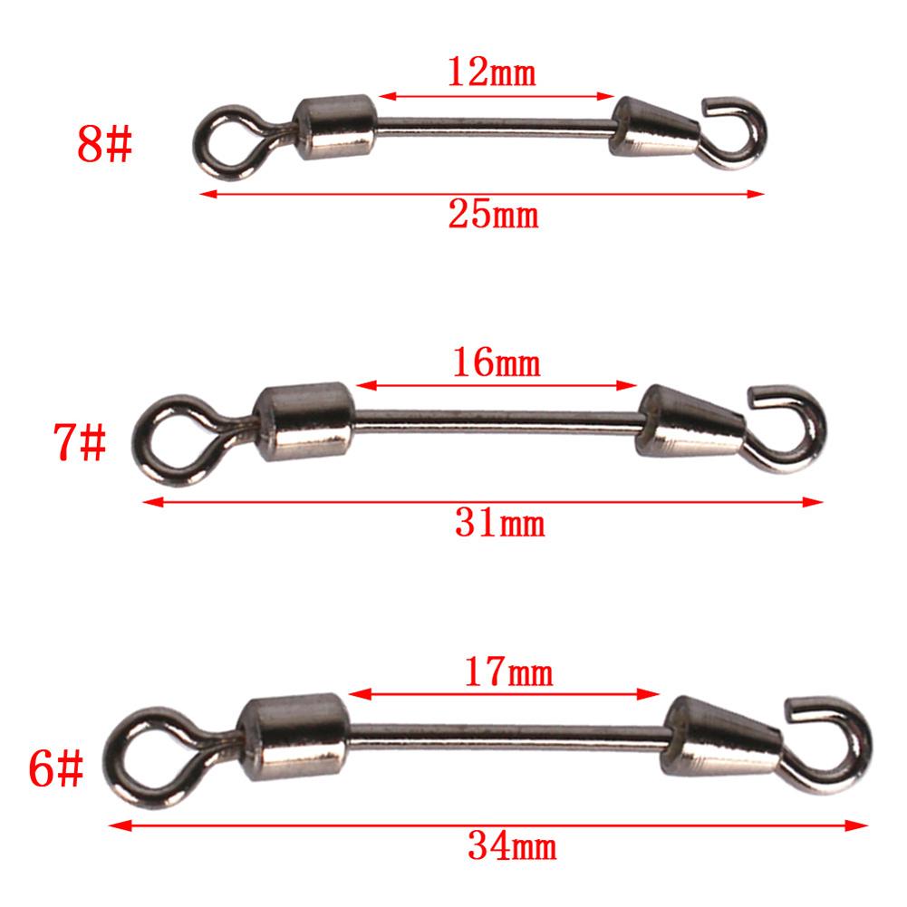 10pcs Stainless Steel Pin Connector Chain Eight-shaped Ring Pin Connector Fishing Accessories