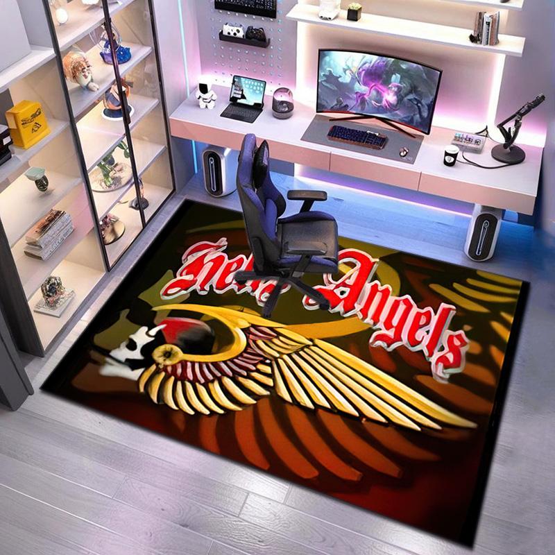 Gang Motorcycle enthusiasts Hells Angels Motorcycle Club carpet is suitable for living room and bedroom doormats office balcony decorative carpet V7