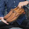 Мужская обувь ручной работы из кожи Повседневные уличные мокасины Мужские походные треккинговые мокасины Обувь для ходьбы Без шнуровки Большой размер 47 48