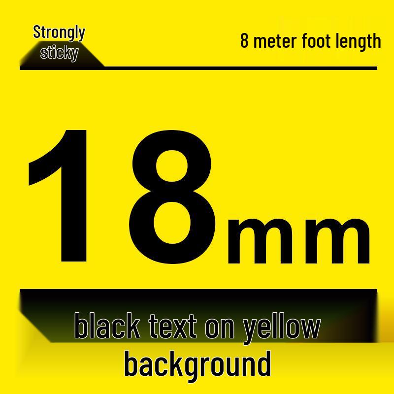 Compatible Brother 12mm Label Maker Ribbon: PT-E100B/D210/D450/115B, Laminated Self-Adhesive