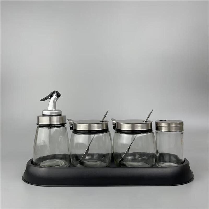 Набор-держатель для специй и зубочисток Junchu Glass Table
