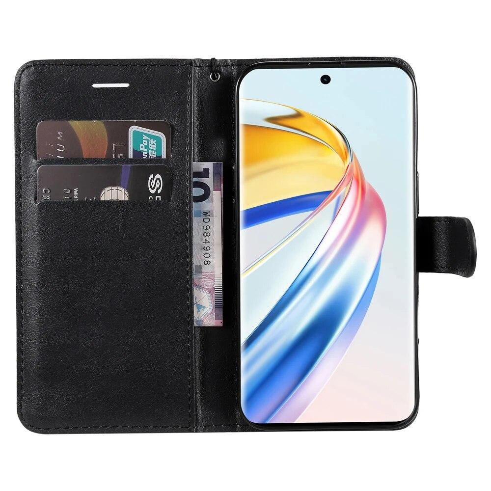 Флип-кожаный чехол для телефона для Huawei Honor X9B X9 B 5G X8B X7B X9A, сплошной цвет, подставка для книги, магнитный кошелек, сумка-кобура с отделением для карт, сумка-кобура для Honor Magic 6lite