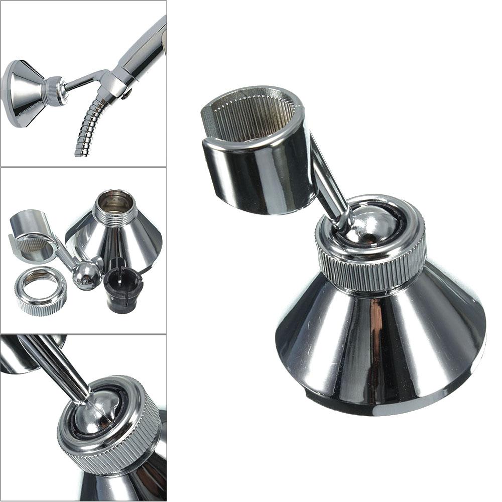 Home Support Chromed Shower Head Holder Sprayer Base Wall-Mount Bracket Bathroom