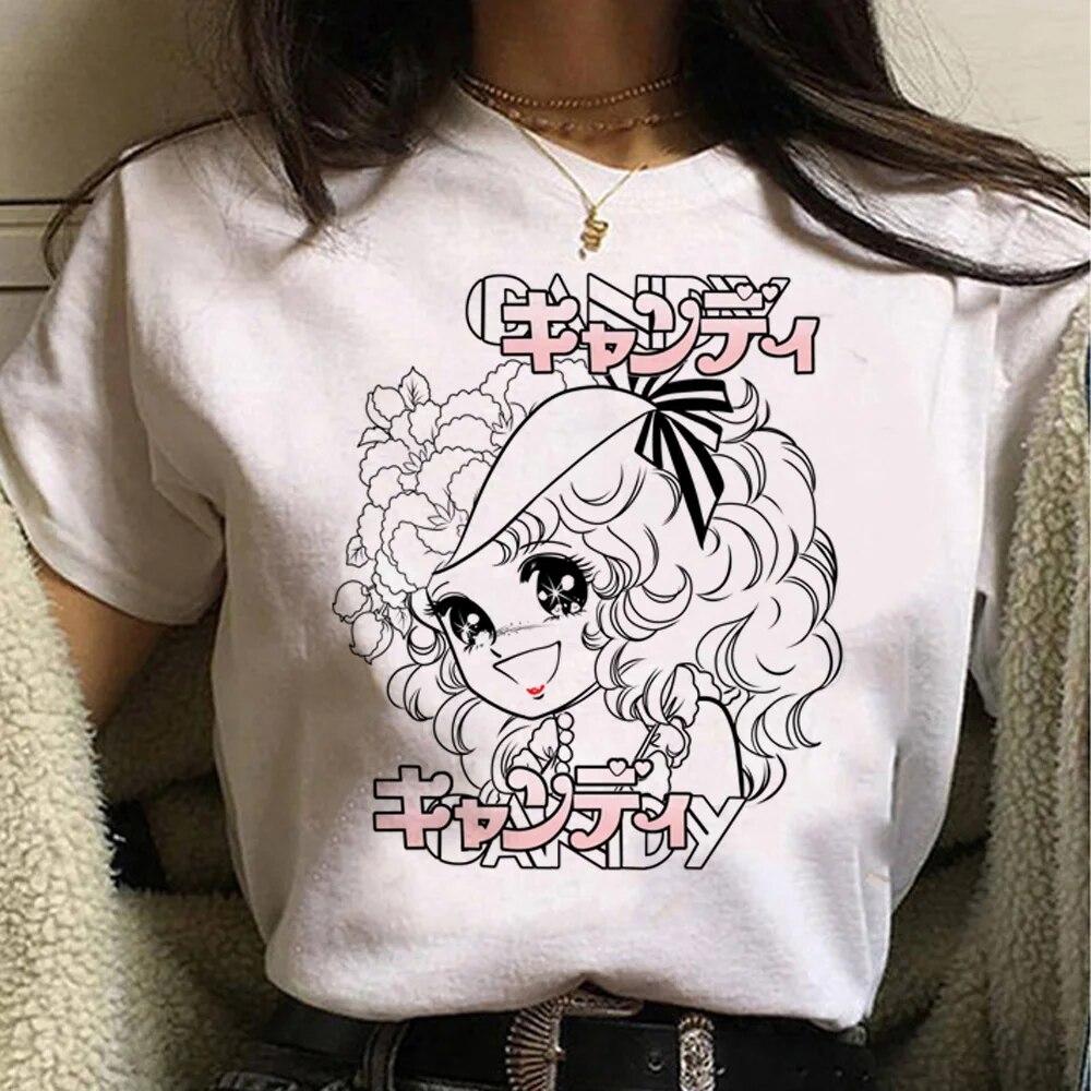 Топ Candy Candy, женская футболка с комиксами для девочек, японская одежда для комиксов y2k