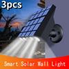 3 шт. светодиодный настенный светильник на солнечной батарее, уличный IP65, водонепроницаемый, умное светящееся освещение, украшение сада, солнечные фонари, лестница, забор, солнечный свет, лампа