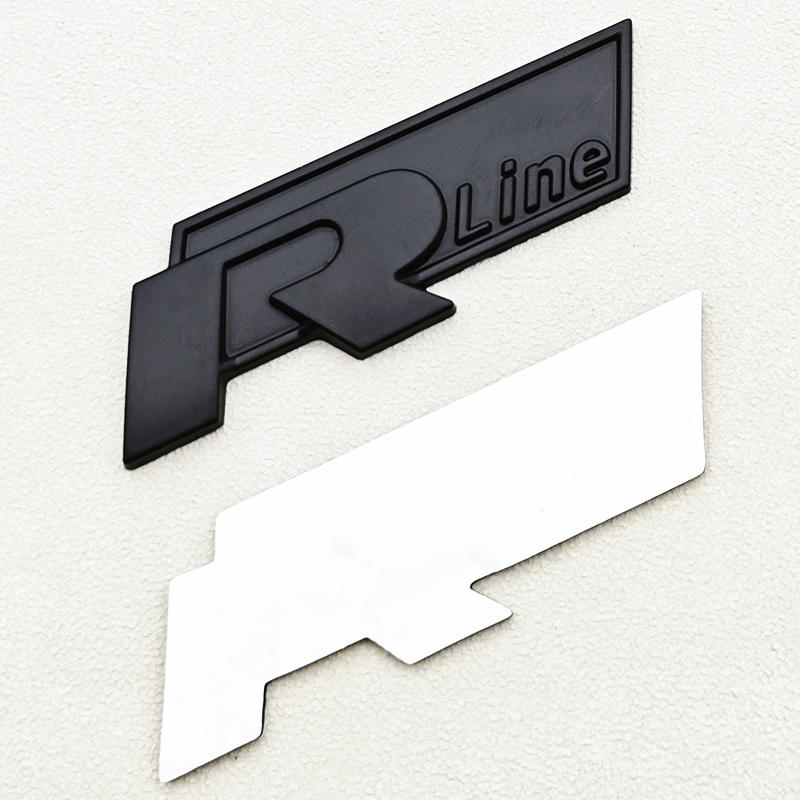 BSG1 For VOLKSWAGEN VW GTI 3D High-Quality Metal Chrome Logo R-Line R Car Emblem Badge Trunk Sticker For Volkswagen VW Polo Golf Pass