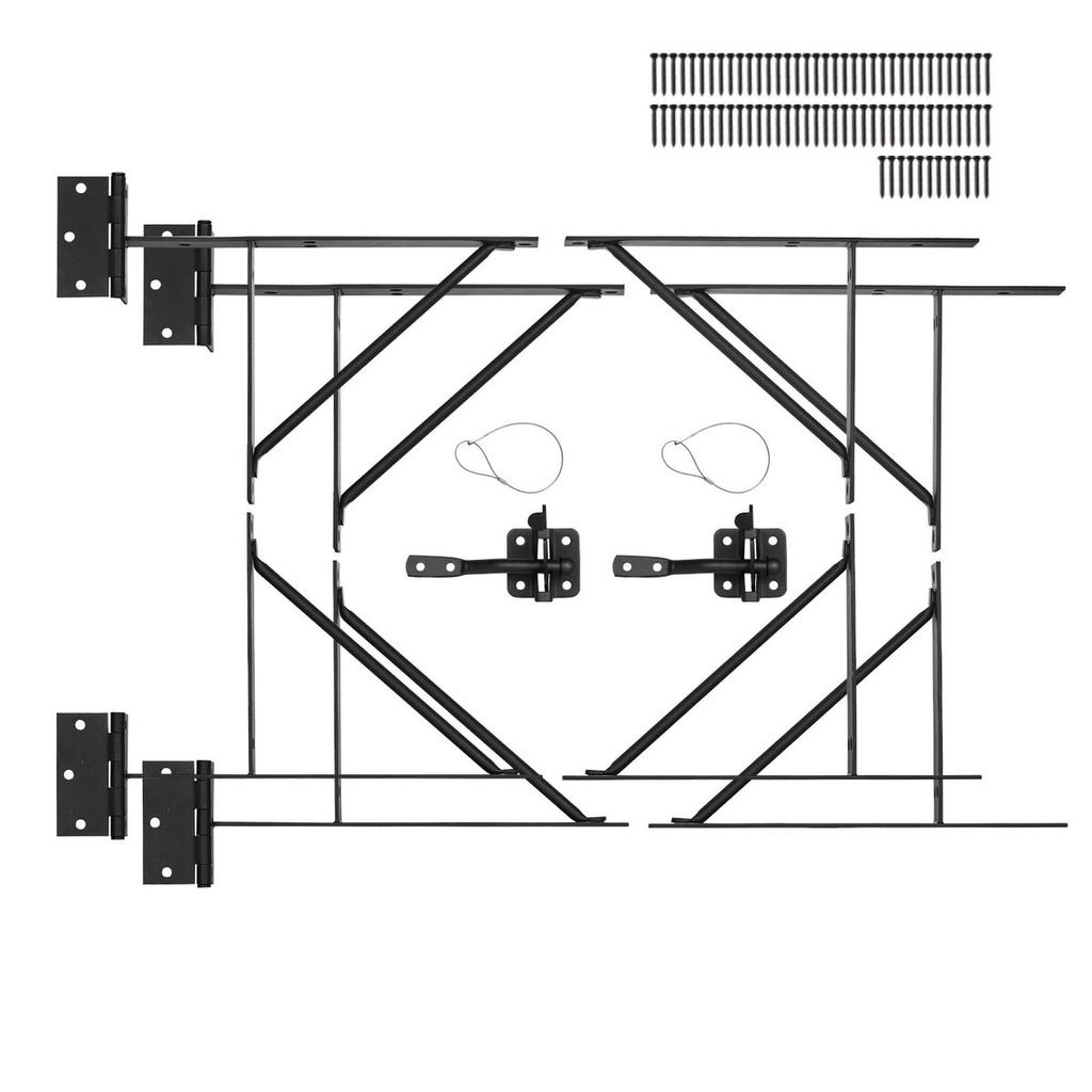 Gate Corner Brace Bracket 2 Sets Anti Sag Gate Frame Hardware Kit Iron