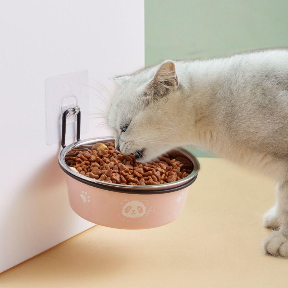 Нескользящая миска для собак из нержавеющей стали с рисунком панды, поднос для еды и питья для домашних животных, противоскользящие миски для собак, дом