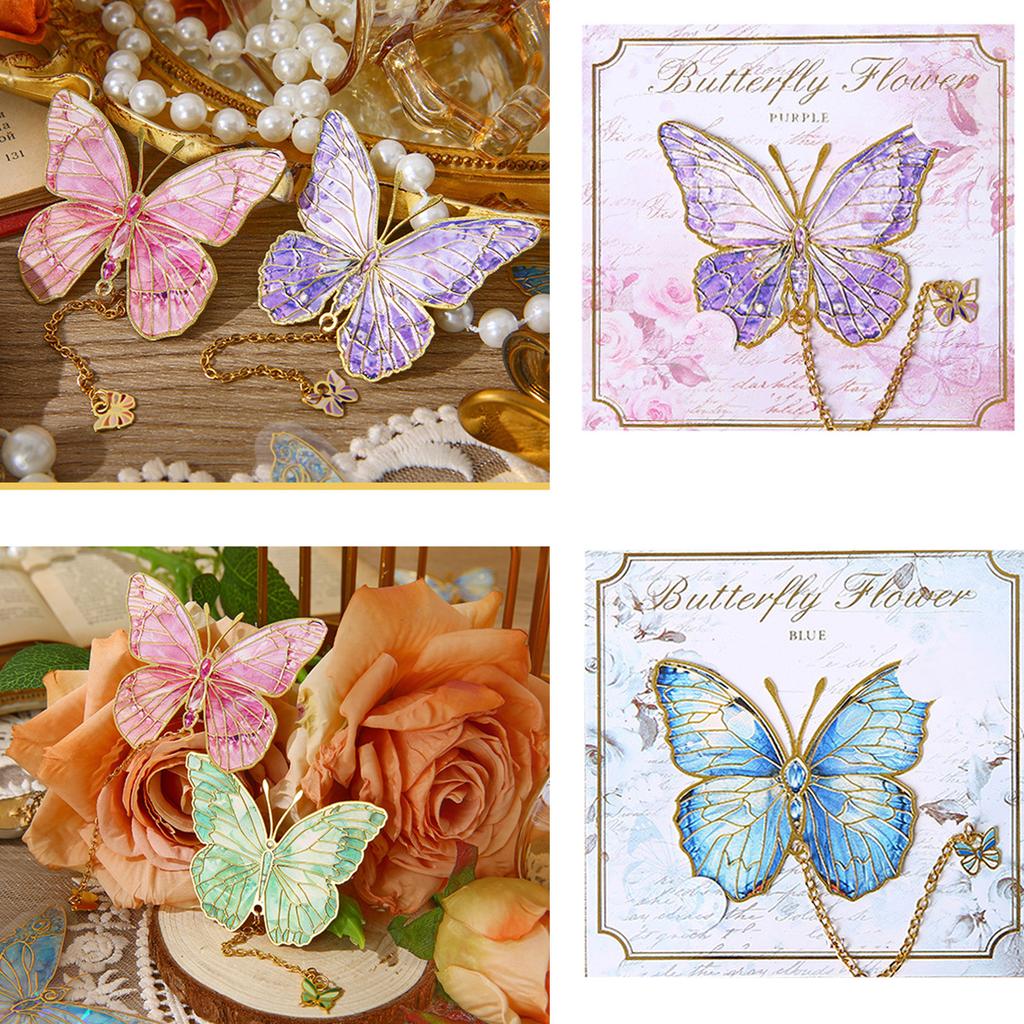 Закладки-бабочки Металлические закладки Маркеры для страниц в виде бабочек Китайские закладки для книг Креативные закладки с подвеской