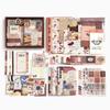 Hot-selling Vintage Aesthetic Scrapbook Supplies Kit Junk Journal Supplies with Scrapbooking Paper A6 Grid Notebook