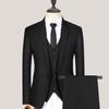 Men's 3 Piece Set Fashion Wedding Wear Blazer+pants+vest Casual Business Work Wear Slim Fit Single Button Party Suit Coats Presenter Dress