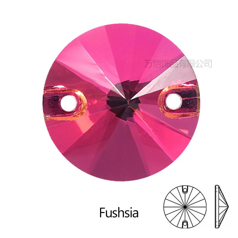 Gold Bottom Glass Hand Sewn Drill Satellite Double Hole, Flat Bottom Double Buckle Hand Sewn Drill Diy Clothing Accessories Accessories Rhinestone