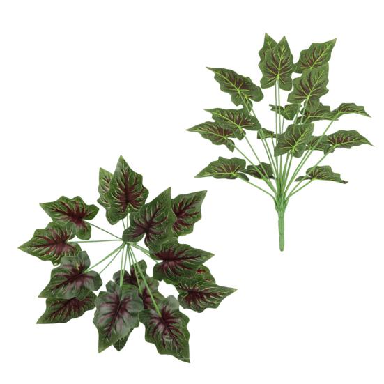 Искусственные зеленые растения 18 веток Устойчивые к УФ-излучению Реалистичная поддельная зелень Монстеры