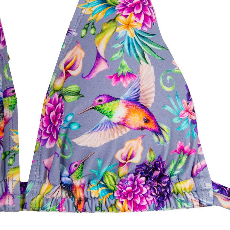 Женский купальник из двух частей с сиреневым цветочным принтом HIGH PRESSURE