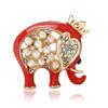 Брошь в виде слона из мультяшного сплава, простая модная мужская и женская брошь для корсажа, ювелирное украшение