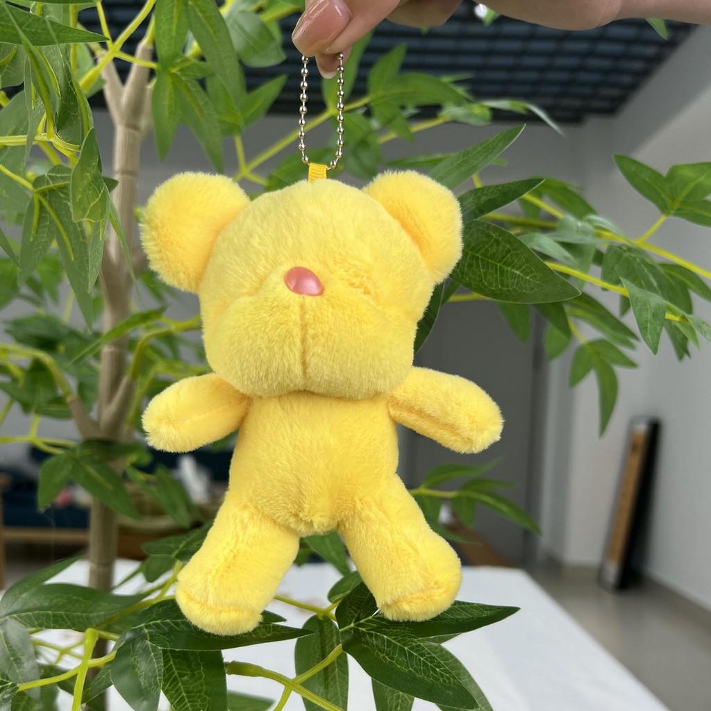 Милый плюшевый брелок в виде медвежонка, игрушка из мягкой ткани и с цветными бусинами, подарки для