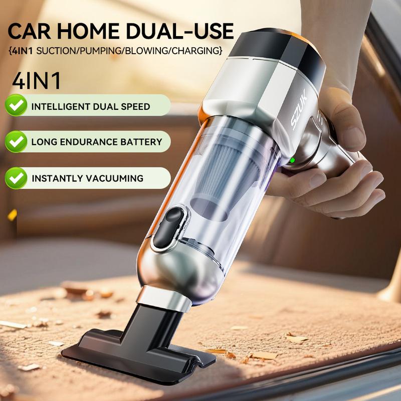 SZUK C017MAX Mini Car Vacuum Cleaner Powerful Portable HandHeld Vacuum Cleaner For Car Wireless Cleaner Robot Car Accessories