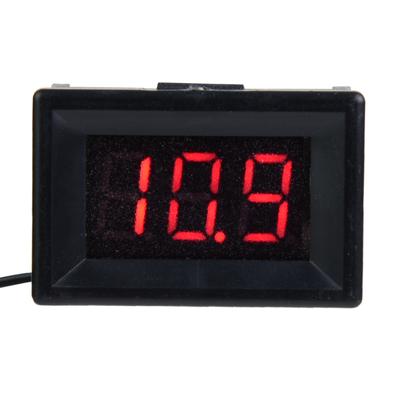 Цифровой вольтметр 0,36 дюйма, двухпроводной, постоянного тока 2,430 В, светодиодный дисплей, вольтметр, водонепроницаемый (красный)