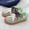 Spring New Breathable Flat-bottomed Casual Shoes Women's 2024 American Retro Niche Design Contrasting Color Versatile Sports Shoes