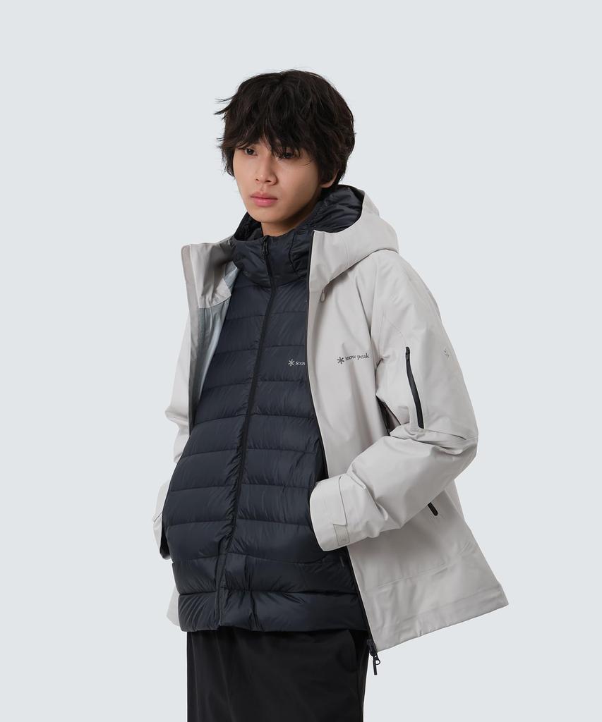 Snow Peak Pertex Lightweight Down Jacket Light Size and GS-S25WMPDJ12, Outerwear, Down-Insulated, Grey, M, Men's Women's