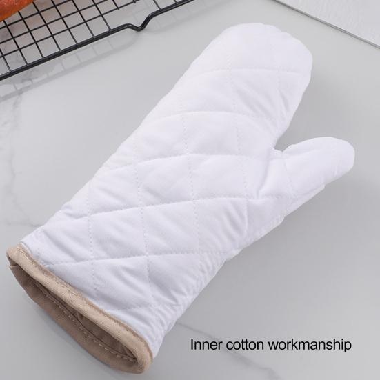 1Pc/2Pcs Silicone Gloves Thick Oven Insulation Heat Resistant Anti-Scalding Quilted Design Anti-scald Gloves