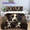 Border Collie Pattern Bedding Home Decoration Birthday Gift (1 * duvet cover + 2 * pillowcase, without core)