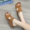 Women's Platform Wedge Sandals Peep Toe Comfort Slip On Summer Casual Slides