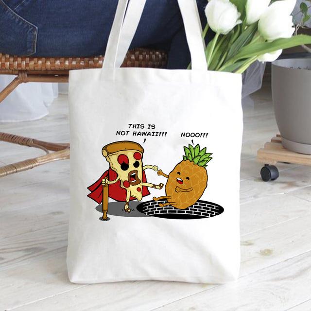 Модные белые сумки из холста, сумка для книг, женская милая ананасовая музыкальная сумка с принтом, эко многоразовая сумка для покупок, дорожная сумка для хранения, студенческий подарок