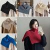 Fashion Knitted Scarf Solid Color High Collar Cross Scarf Creative Neck Wrap Shawl