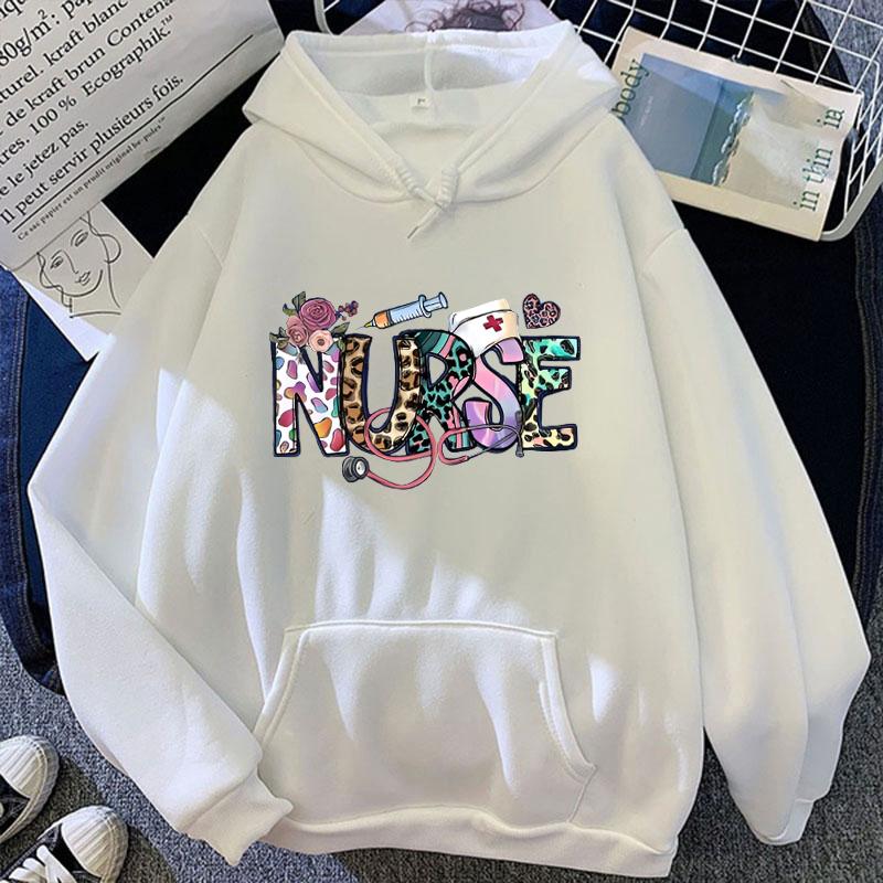 Fashion Unisex Nurse Printed Hoodies Men Women Casual  Long Sleeve Hoodie Pullovers Teens Outdoor Sweatshirts