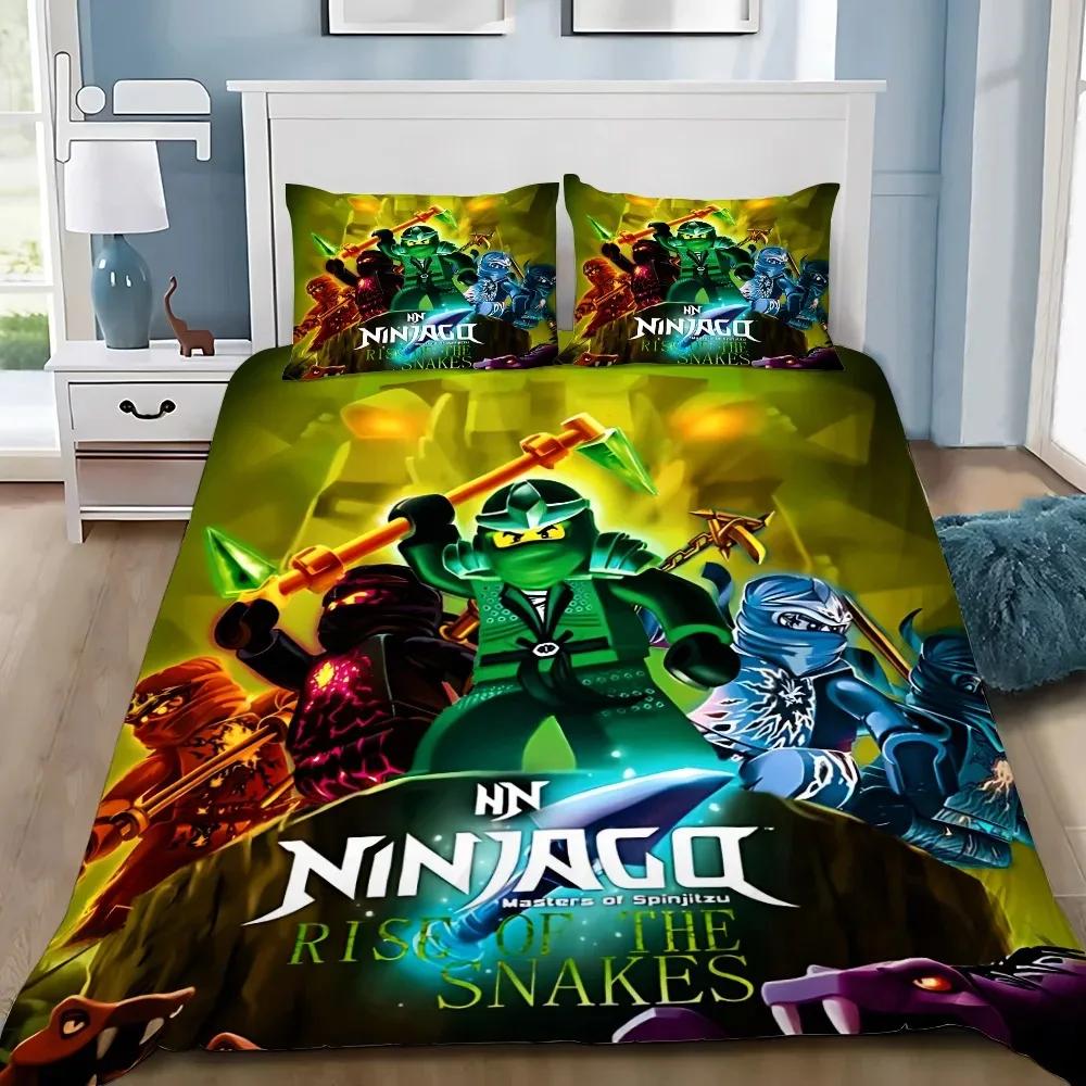 Детский пододеяльник наволочка игра Ninjagos постельное белье набор для взрослого мальчика девочки украшение спальни подарок одинарный двуспальный большой размер