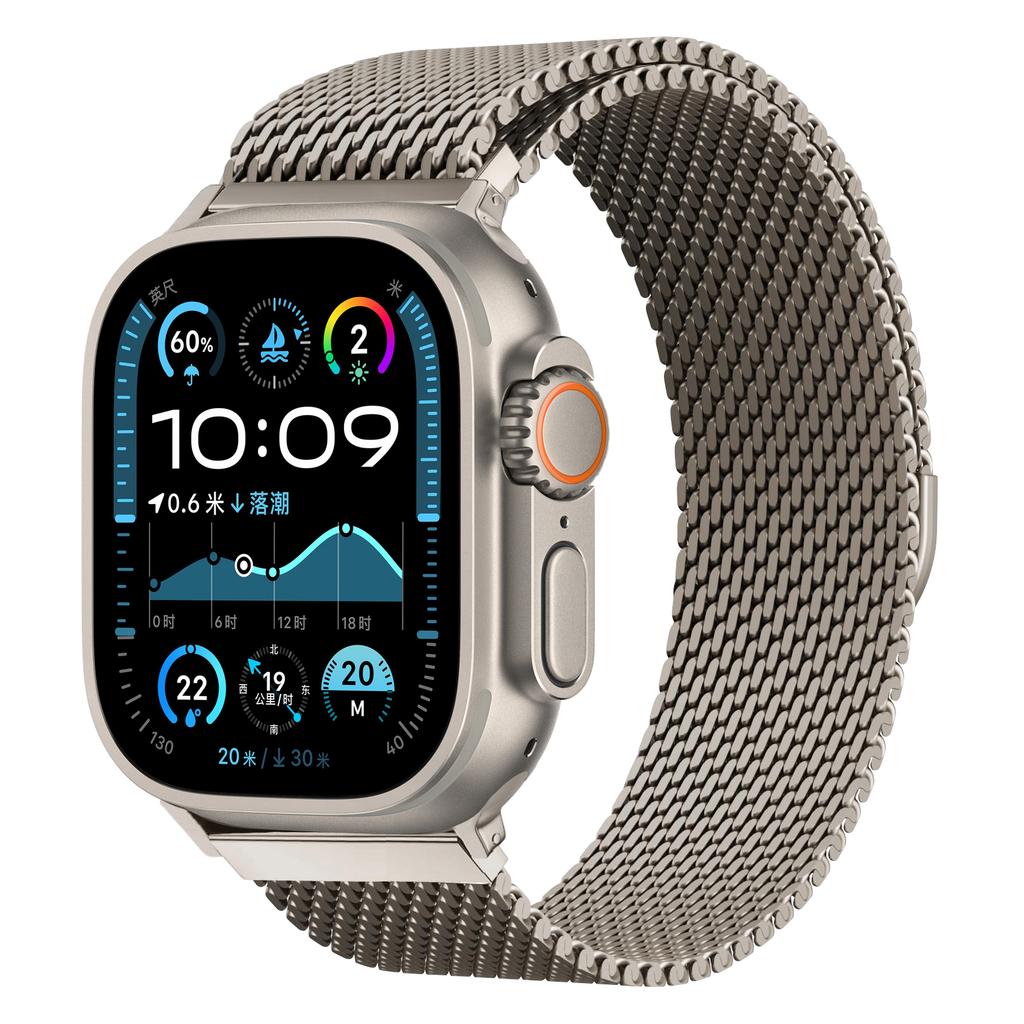 Толстый металлический ремешок для Apple Watch Band Ultra2 3 49мм 46 45мм 41мм 40мм 44мм Миланский ремешок Браслет iWatch series SE 11 10 9 8