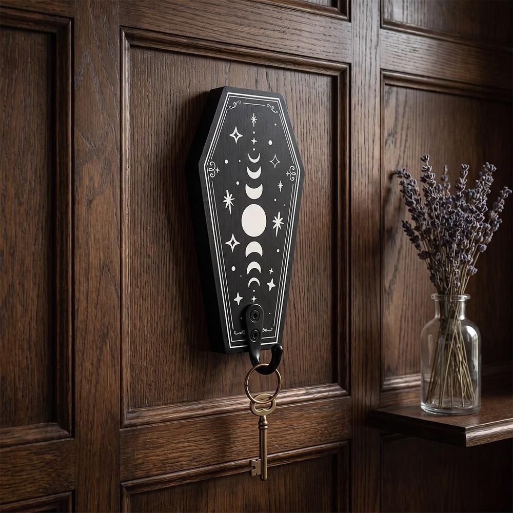 Wooden Wall Mounted Hook Star Moon Wall Hanging Hooks Characterful Key Holder Hallway