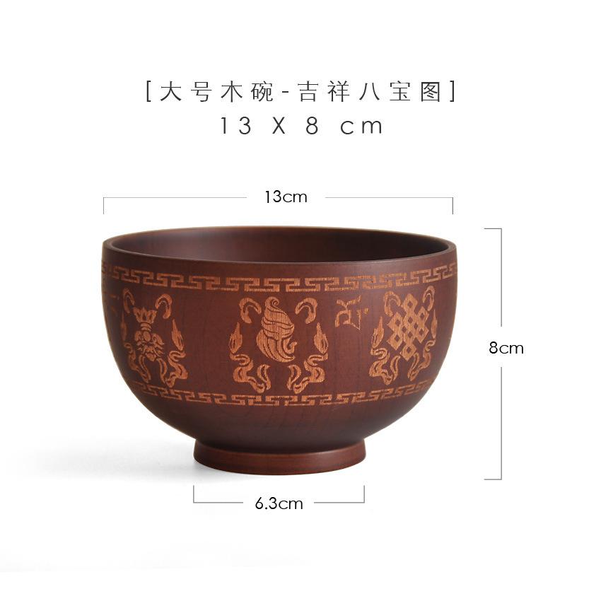 Японская миска из цельного дерева с креативным дизайном, в стиле ююбы, отлично подходит для наслаждения лапшой рамен и блюдами из риса