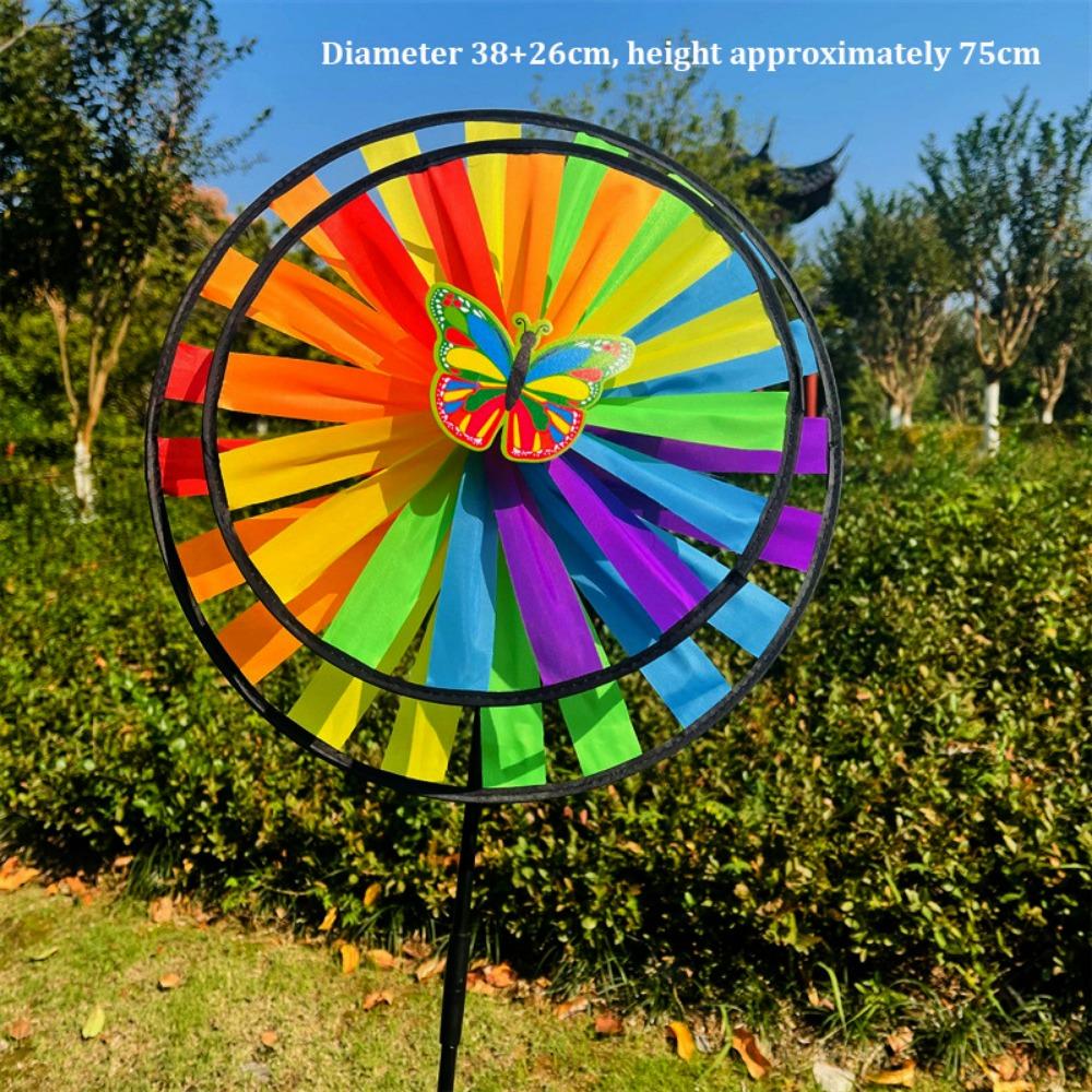 Разноцветные лазерные пленки, ослепительные, ветряк, двухслойный ПВХ, вращающаяся вертушка, меняющая цвет, яркая