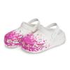 Crocs Crush Clog 811 Manufacturing Chance Encounter Scene Fluid Splash Ink Gift Box Hole Shoes Same for Men and Women White Pink