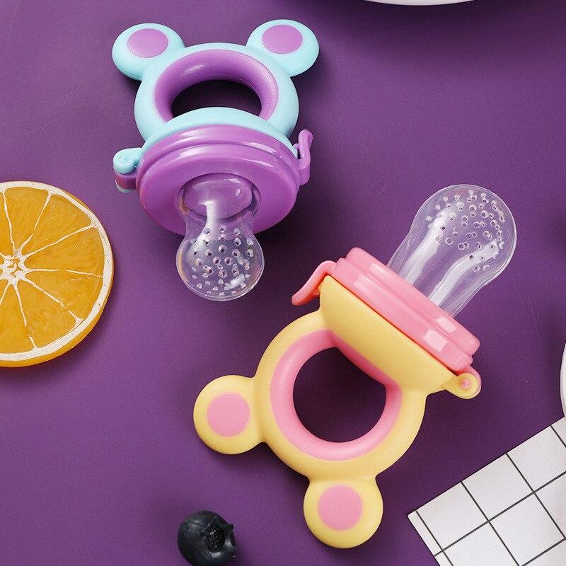 Baby Fruit Vegetable Food Bite Feeder Toddler Eat Extractor Pacifier Auxiliary Food Molars Gum Newborn Soonther Pacifiers