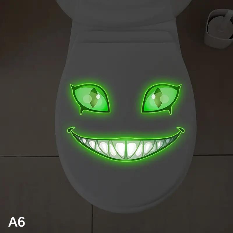 Самоклеящийся светящийся в темноте стикер на унитаз 'Лотос' Декорация крышки унитаза в ванной комнате Амбиентный декоративный стикер Настенный декор Наклейка