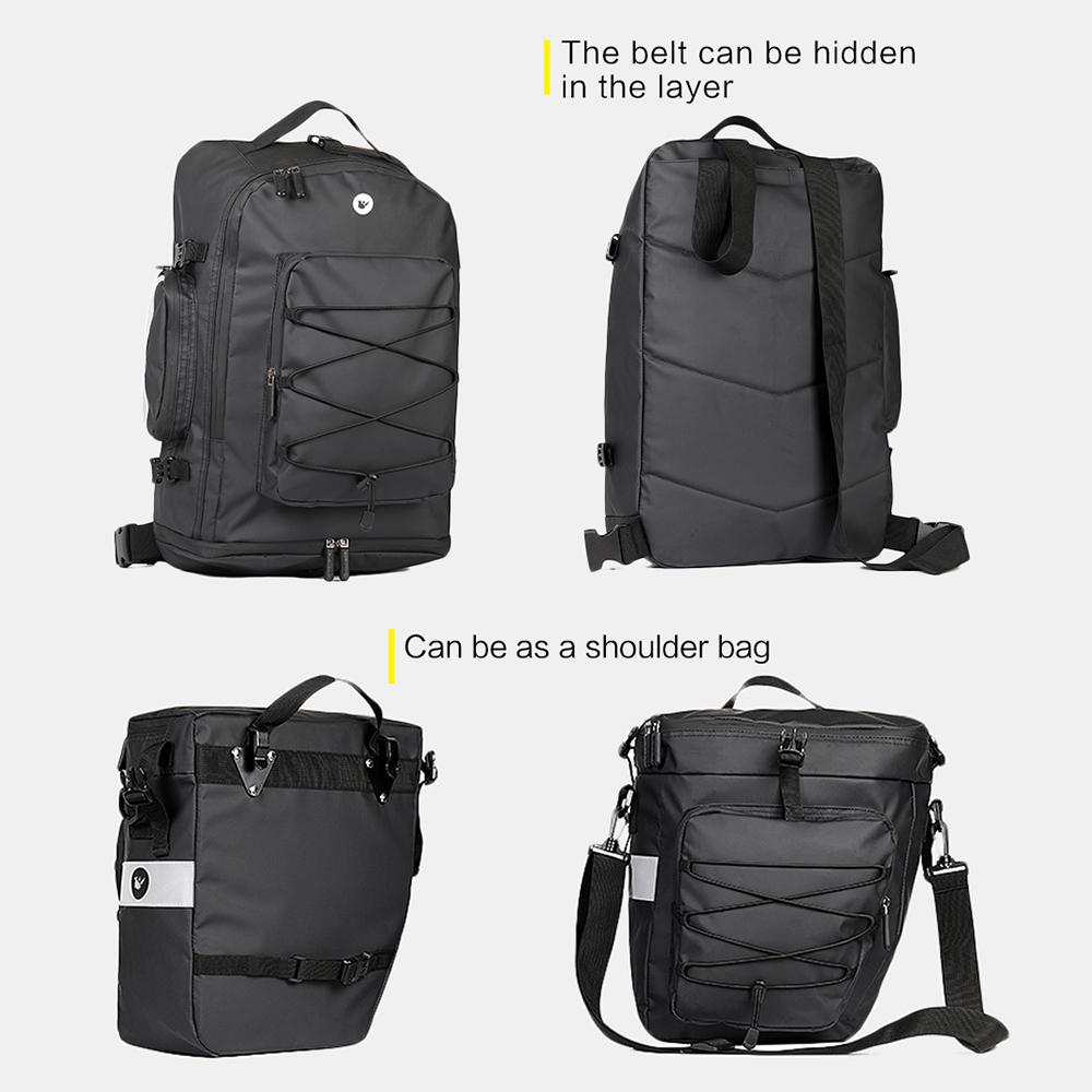 3 In 1 Mutifunctional Bike Rear Bag Waterproof Bicycle Shoulder Bag Bike Saddle Bag Bicycle Cargo