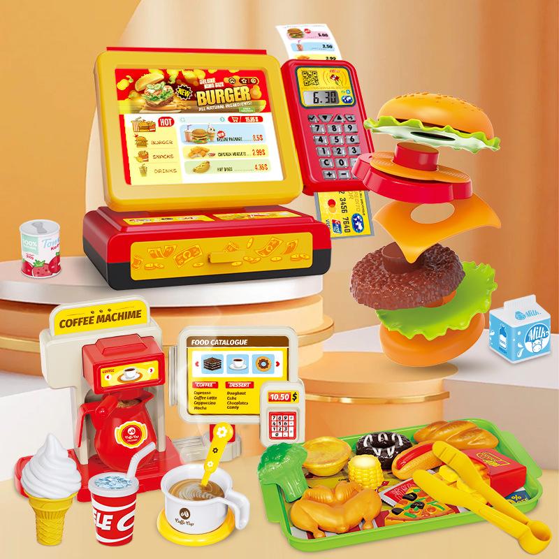 Пятизвездочный костюм-симуляция класса люкс, кассовый аппарат в магазине у дома, детские игрушки, игровой домик для мальчиков и девочек, кассовый аппарат-симуляция