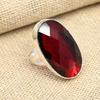 Уникальный красный гранатовый драгоценный камень стерлингового серебра 925 пробы ручной работы кольцо обещания всех размеров