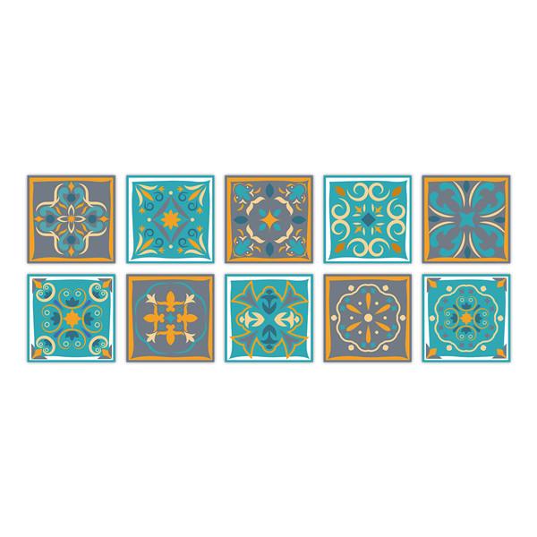 PVC Self-adhesive Sticker Waterproof DIY Tile Sticker Furniture Bathroom Kitchen Wall Stickers Removable Tile Stickers