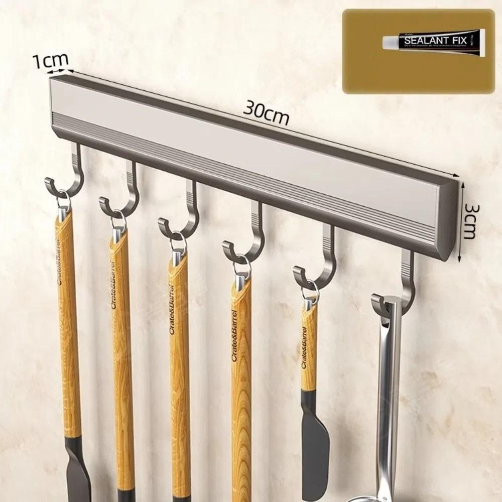 Wall Mounted Kitchen Storage Rack Aluminum Alloy Coat Hangers Quality Towel Hanger Kitchen