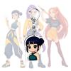 Witch Hunters Keychain Rich Character Modeling Lightweight Portable Key Chain Vibrant Color Anime Girl