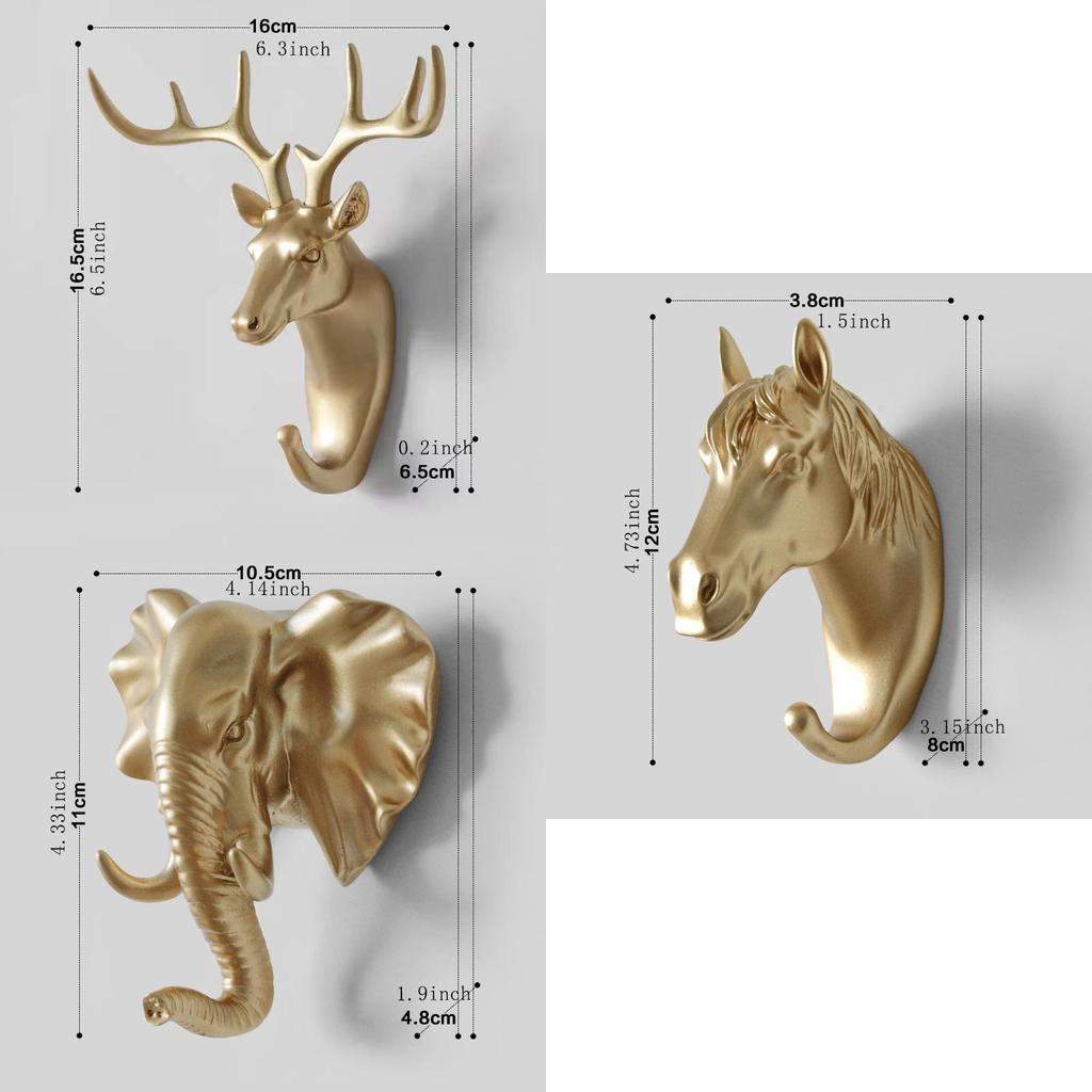 Elegant White Deer Head Wall Hook No Drill Required Strong Adhesive