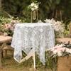 Кофейный столик Скатерть Кружевная скатерть Прямоугольная тканевая скатерть Европейская круглая Бытовая Маленькая свежая скатерть Фоновая накидка Полотенце