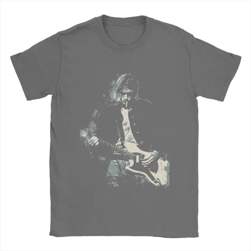 Kurt Cobain Guitar T Shirts Cotton Clothes Amazing Short Sleeve Round Collar Tees Original T-Shirt