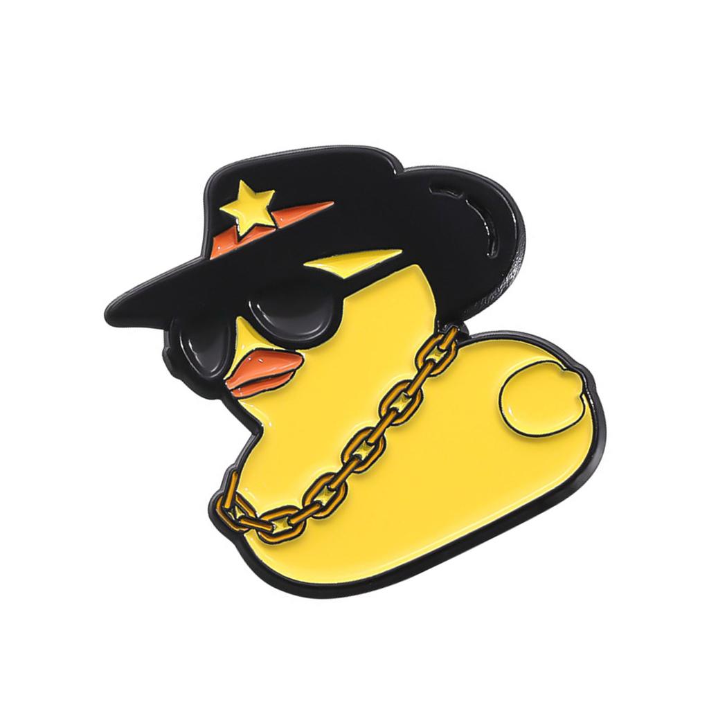 Очаровательная металлическая брошь с дизайном утки, забавная брошь-утенок, креативный значок-пин, идеально подходит для добавления нотки причудливости