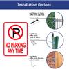 2 Pack No Parking Signs Do Not Block Driveway Signs,Unauthorized Vehicles Towed Away At Vehicle Owner's Expense Sign Easy to tall and Read,